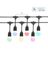 Guirlande lumineuse Spectrum pour 10 ampoules E27 - 10 mètres, IP44, 230V, sans source lumineuse