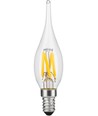 Ampoule flamme LED E10 1,5W filament - C23, 90lm, 2500K, verre clair