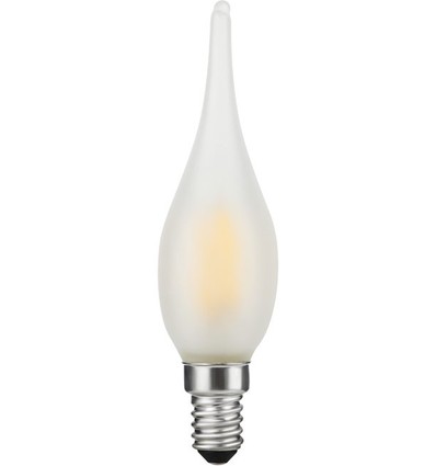 Ampoule LED filament E10 1,5W mini flamme - C23, 90lm, 2700K, verre dépoli