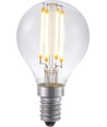 Ampoule flamme filament E14 4W, 24V - G45, 2200K, verre clair, 270lm