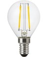 Ampoule LED E14 2W dimmable - G45, filament, verre clair, 2700K