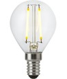 Ampoule LED E14 2W dimmable - G45, filament, verre clair, 2700K