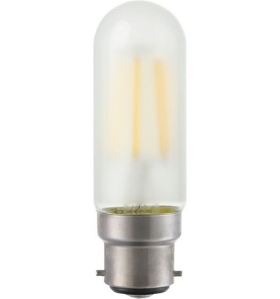 Ampoule LED tube BA22d 5W dimmable - 9,5cm, filament, verre dépoli, 2700K