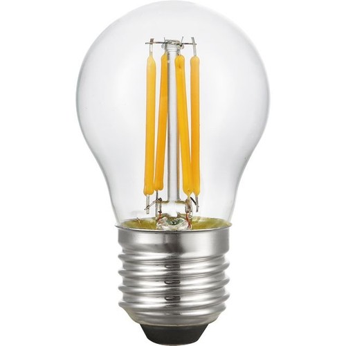 Ampoule sphérique filament E27 4W, 24V - G45, 310lm, 2500K, verre clair, AC/DC