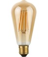 Ampoule LED E27 8W Rustika dimmable - ST64, 640lm, 2200K, verre doré, filament