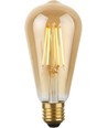 Ampoule LED E27 8W Rustika dimmable - ST64, 640lm, 2200K, verre doré, filament