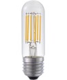 Ampoule LED tube E27 5W dimmable - 9,5cm, filament, verre clair, 2700K