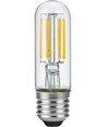 Ampoule LED tube E27 5W dimmable - 9,5cm, filament, 640lm, verre clair, 2700K