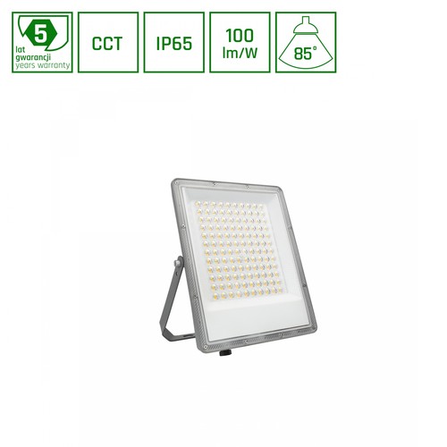 Projecteur LED 100W NOCTIS MAX CCT - IP65, 3 couleurs, gris, extérieur