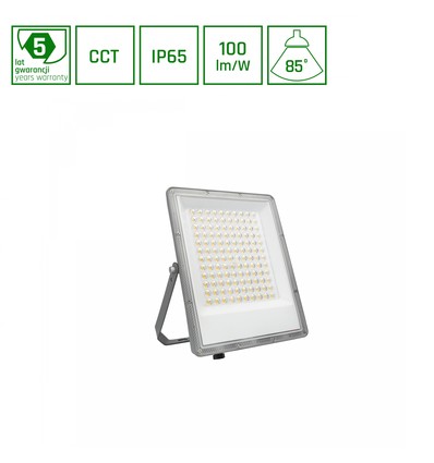 Projecteur LED 100W NOCTIS MAX CCT - IP65, 3 couleurs, gris, extérieur