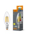 Ampoule flamme filament E14 6W - C37, blanc neutre