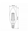 Ampoule flamme filament E14 6W - C37, blanc neutre