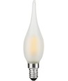 Ampoule flamme LED filament E10 1,5W - C23, 90lm, 2500K, verre dépoli