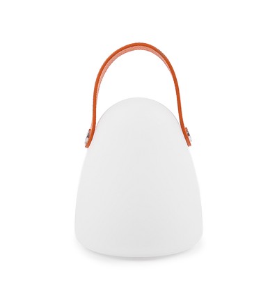 Lampe de table LED RGB rechargeable Ø12,8cm - Blanc, avec télécommande, IP54 extérieur