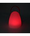 Lampe de table LED RGB rechargeable Ø12,8cm - Blanc, avec télécommande, IP54 extérieur
