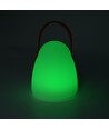 Lampe de table LED RGB rechargeable Ø12,8cm - Blanc, avec télécommande, IP54 extérieur