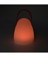 Lampe de table LED RGB rechargeable Ø12,8cm - Blanc, avec télécommande, IP54 extérieur