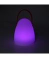 Lampe de table LED RGB rechargeable Ø12,8cm - Blanc, avec télécommande, IP54 extérieur