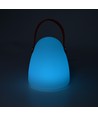 Lampe de table LED RGB rechargeable Ø12,8cm - Blanc, avec télécommande, IP54 extérieur