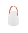 Lampe de table LED RGB rechargeable Ø12,8cm - Blanc, avec télécommande, IP54 extérieur