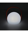 Lampe de table LED RGB rechargeable Ø13cm - Blanche, avec télécommande, IP54 extérieur