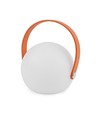 Lampe de table LED RGB rechargeable Ø13cm - Blanche, avec télécommande, IP54 extérieur