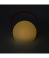 Lampe de table LED RGB rechargeable Ø13cm - Blanche, avec télécommande, IP54 extérieur
