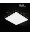 Dalle LED 60x60, 40W - Hauteur:33mm, CREE LED, 120lm/W, 6 ans de garantie, bord blanc