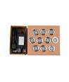 Lot de 10 spots encastrables sol - 0,5W, rond, acier inoxydable, complet avec alimentation