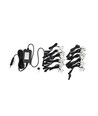 Lot de 10 spots encastrables sol - 0,5W, rond, acier inoxydable, complet avec alimentation