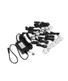 Lot de 10 spots encastrables sol - 0,5W, rond, acier inoxydable, complet avec alimentation