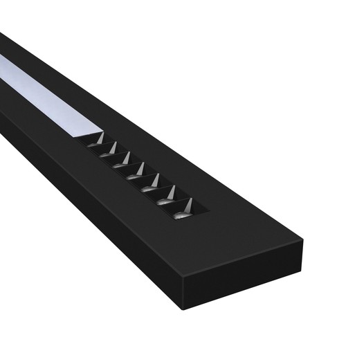 Plafonnier LED LEDlife WLD PLANK 20W/30W/40W - 120cm, CCT, 40°, noir, verre opale