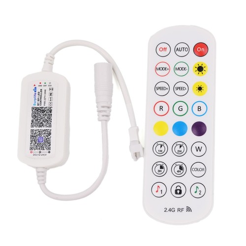 Contrôleur RGBIC avec télécommande - Bluetooth Surplife RF sans fil, télécommande slim, 3 pins