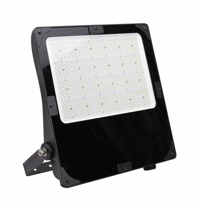 Projecteur LED 300W à puissance réglable - Éclairage asymétrique, IP66 extérieur, IK08, noir