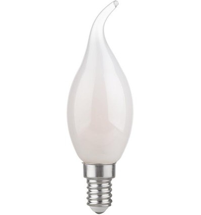 Ampoule LED flamme coup de vent E14 2,5W dimmable - C35, 250lm, verre opale, blanc chaud