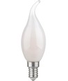 Ampoule LED flamme coup de vent E14 2,5W dimmable - C35, 250lm, verre opale, blanc chaud