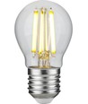 Ampoule LED E27 7W dimmable - G45, filament, verre clair, 806lm, 2700K