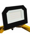 30W projecteur avec pied, enrouleur et crochet - Lampe de travail, câble de 3m, prise Schuko, IP65 extérieur