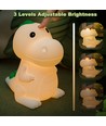 Veilleuse Dinosaure MOCHI en silicone souple - rechargeable, changement de couleur + blanc chaud