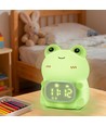 Veilleuse Grenouille MOCHI avec horloge en silicone souple - rechargeable, changement de couleur + blanc chaud
