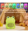 Veilleuse Grenouille MOCHI avec horloge en silicone souple - rechargeable, changement de couleur + blanc chaud