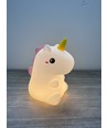 Veilleuse Licorne MOCHI en silicone souple - rechargeable, changement de couleur + blanc chaud