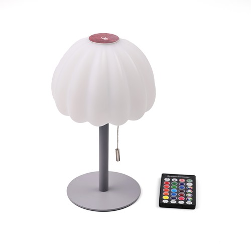 Lampe de table LED RGB rechargeable - Blanc, télécommande incl., IP20 intérieur