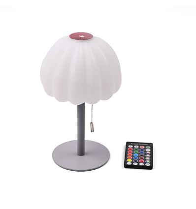Lampe de table LED RGB rechargeable - Blanc, télécommande incl., IP20 intérieur