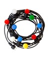 Guirlande lumineuse Spectrum pour 10 ampoules E27 - 5 mètres, IP44, 230V, sans source lumineuse