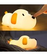 Veilleuse chiot MOCHI en silicone souple - rechargeable, blanc chaud/neutre