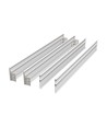Cadre haut pour panneau LED 60x60 - Assemblage rapide, coins en plastique, sans vis visibles, bord blanc