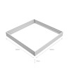 Cadre haut pour panneau LED 60x60 - Assemblage rapide, coins en plastique, sans vis visibles, bord blanc