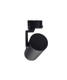 Spot rail 3 phases GU10 Madara Slim - Noir, sans source, pour ampoule MR11, max 4W LED