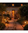 1W Solara Brilo lampe solaire LED, 3-en-1 - 3.7V, 100lm, CCT, lampe de table, applique murale et piquet, IP44, noir
